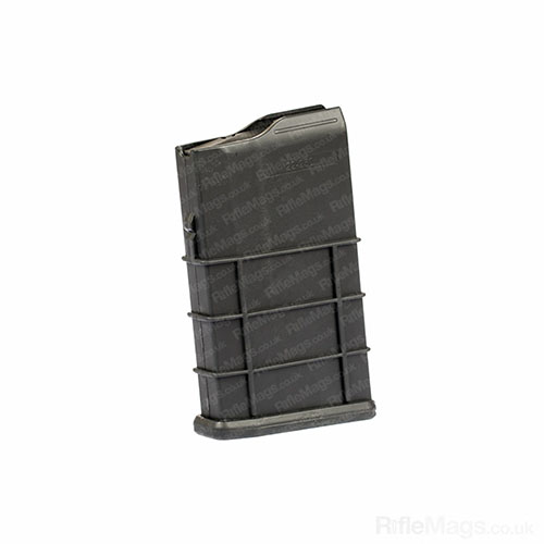 .22-250 10 laukauksen kapasiteetilla varustettu, kestävästä lasikuitupolymeerista valmistettu ATI M1500 -patruunalaatikko, yhteensopiva useiden kiväärimallien kanssa.